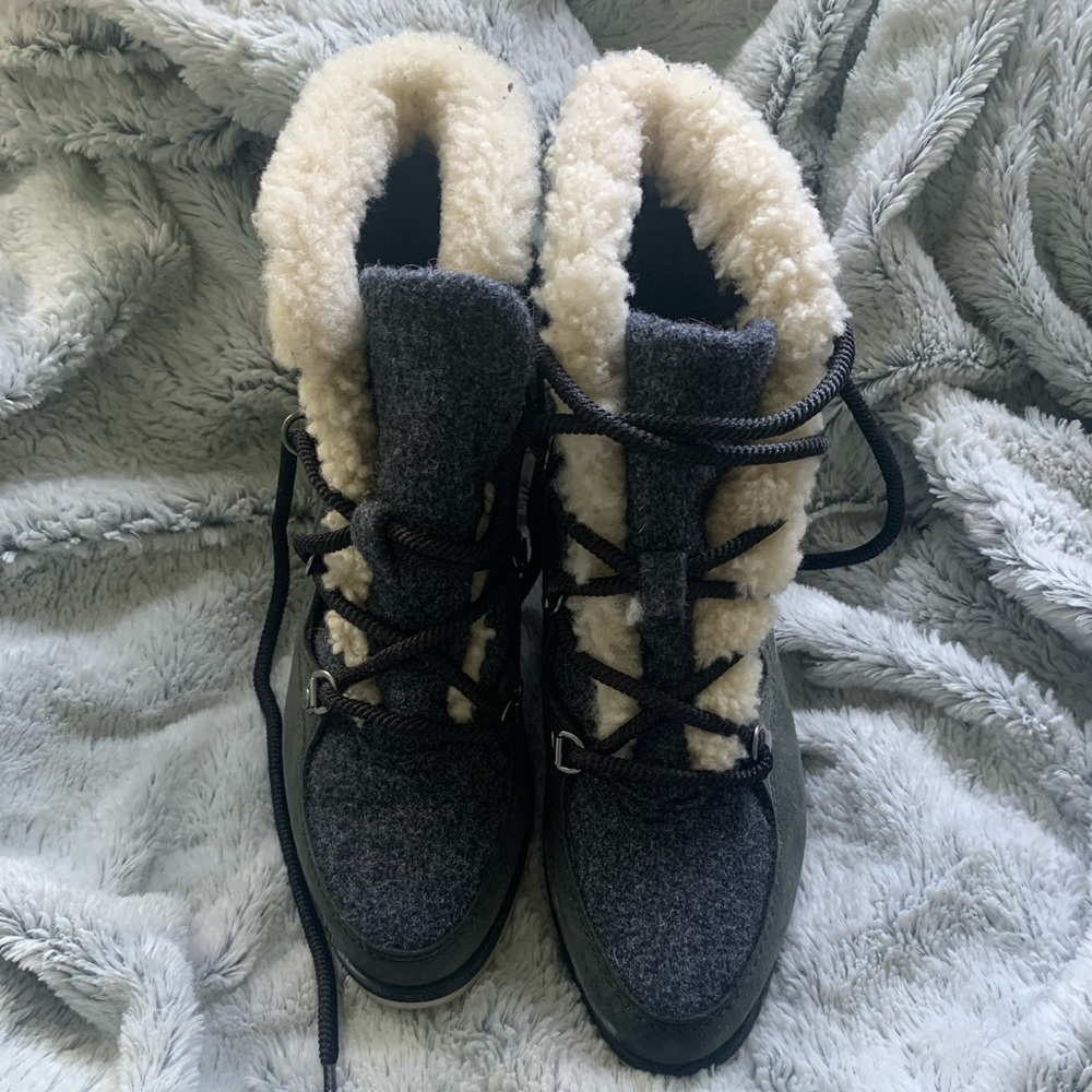 Sorel Fur Trimmed Wedge Heel Winter Boots